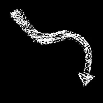 Wave Crayon Hand Drawn Arrow イラスト素材