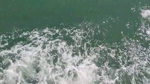 Wave created by a cruising ferry Stock Footage 143943239