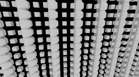 Wave cube wall Stock Footage 10685242