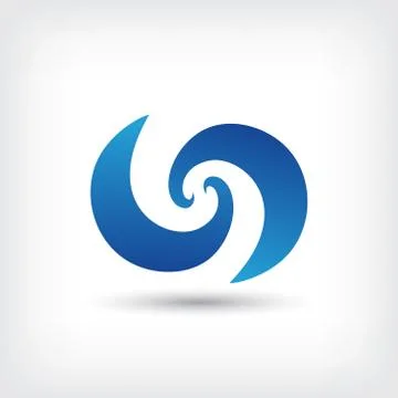 Wave curve abstract logo design template Stock Illustration