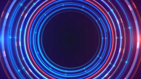 Wave cyber grid circle Deep space surfaces communication Virtual Reality Space Video stock 278710279