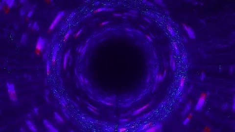 Wave cyber grid circle Deep space surfaces communication Virtual Reality Space Video stock 278712867