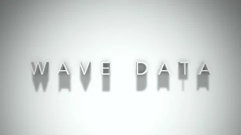 Wave data 3D title animation with shadows on a white background Stock Footage 297382745