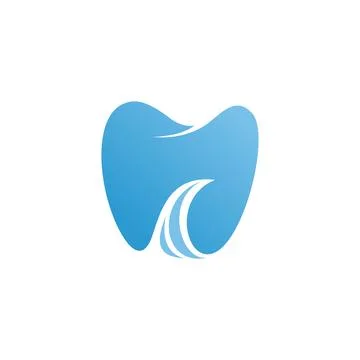 Wave Dental Logo Vector Design Template Stock Illustration