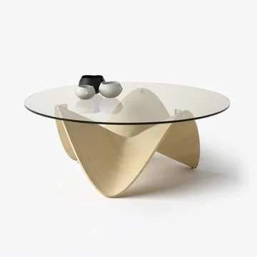 Wave Design Coffee Table 3D Model