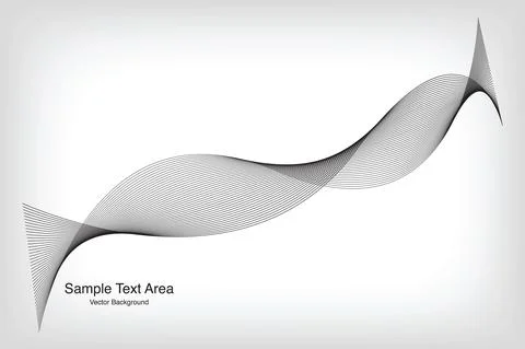 Wave Designed On Black Background With Sample Text Area Stock-Illustration