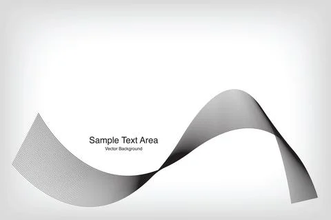 Wave Designed On Black Background With Sample Text Area Stock Illustration