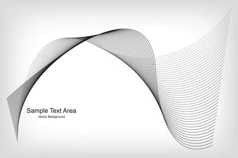 Wave Designed On Black Background With Sample Text Area Stock Illustration