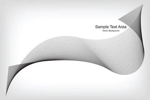 Wave Designed On Black Background With Sample Text Area Stock Illustration