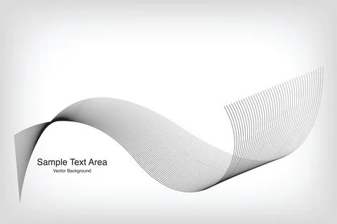 Wave Designed On Black Background With Sample Text Area Stock Illustration