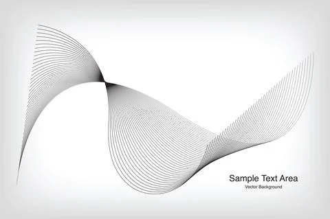 Wave Designed On Black Background With Sample Text Area Stock Illustration