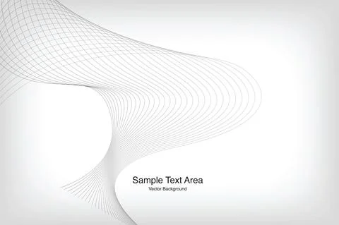 Wave Designed On Gray Background With Sample Text Area Stock Illustration