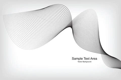 Wave Designed On Gray Background With Sample Text Area Stock Illustration