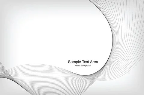 Wave Designed On Gray Background With Sample Text Area Stock Illustration