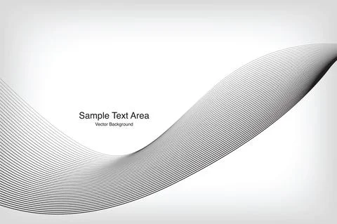 Wave Designed On Gray Background With Sample Text Area Stock Illustration