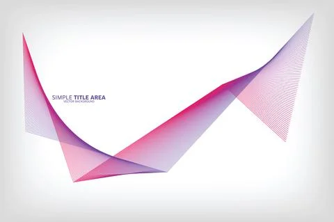 Wave Designed On White Background With Title Text Area, Modern Line Wave Stock Illustration