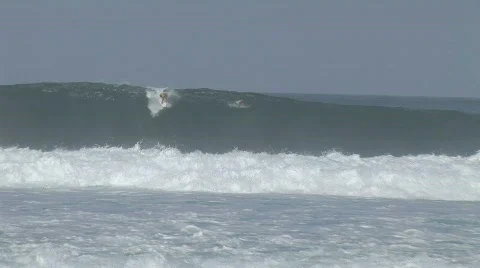 Wave devours man Motion JPEG Stock Footage 800518