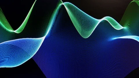 Wave digital Stock Footage 91339217