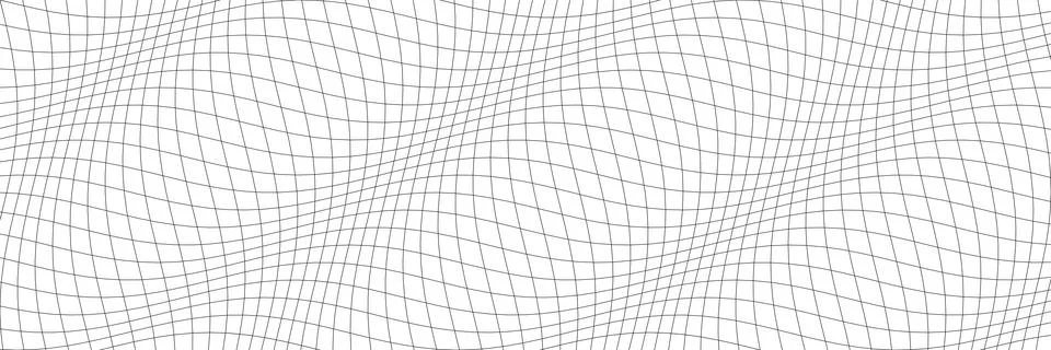 Wave Distorted Grid Abstract Vector Pattern Illustrazione stock