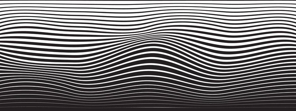 Wave distortion stripe transition pattern. Abstract geometric bg with wavy .. Stockillustratie