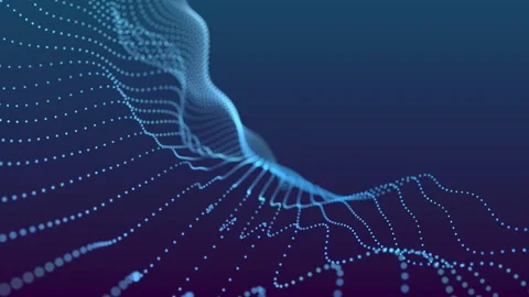 Wave dot matrix of dancing sine waves Video stock 253277140