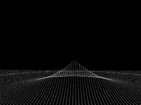 Wave of Dots, points, grid Stock Footage 10686407