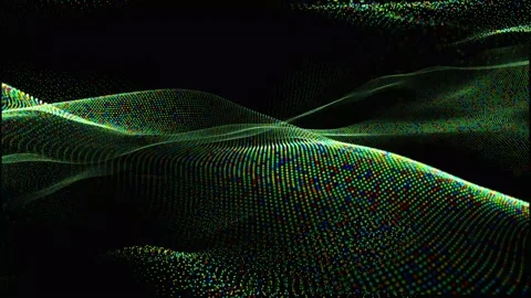 Wave effect dotted gradient texture waves isolated vector. Creative abstract Stockbeeldmateriaal 231907459