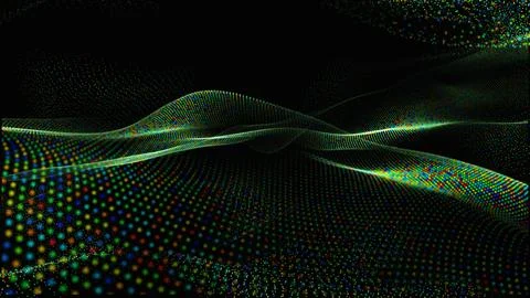 Wave effect dotted gradient texture waves isolated vector. Creative shape a.. Illustrazione stock