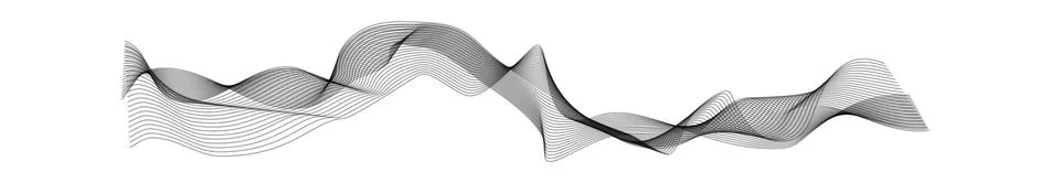 Wave element. Vector abstract line waves graphics smooth design for digital Stock Illustration