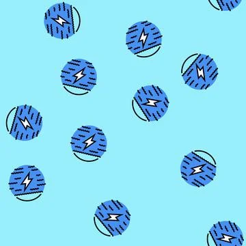 Wave energy converter tidal vector seamless pattern Stock Illustration