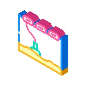 Wave energy generation tidal isometric icon vector illustration Stockillustratie