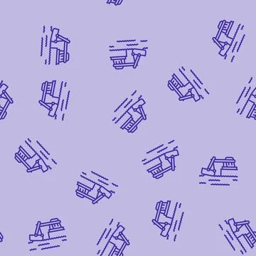 Wave energy generation tidal line seamless pattern Stock Illustration