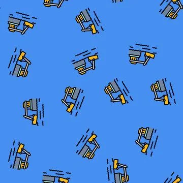 Wave energy generation tidal vector seamless pattern Stock Illustration