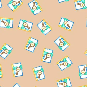 Wave energy research vector seamless pattern Stock Illustration