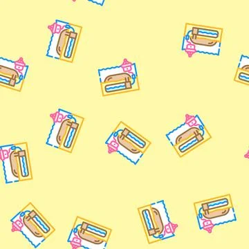 Wave energy storage vector seamless pattern Stockillustratie