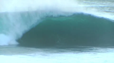 A Wave Explodes On The Reef At Pipeline, Hawaii Stock Footage 1066012