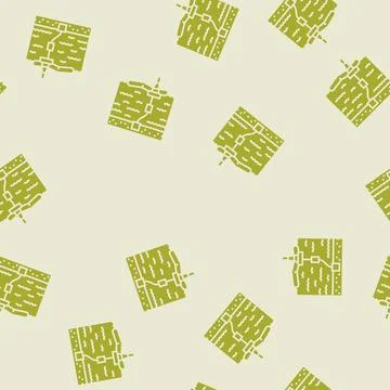 Wave farm installation tidal glyph seamless pattern Stock Illustration