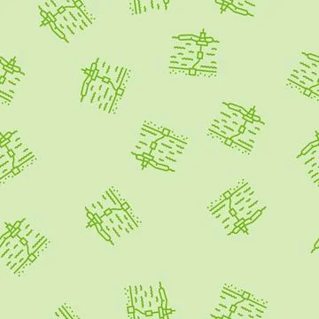 Wave farm installation tidal line seamless pattern Stock Illustration
