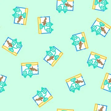 Wave farm installation tidal vector seamless pattern 스톡 일러스트