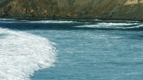 Wave fjord in the background Vídeo Stock 46899078