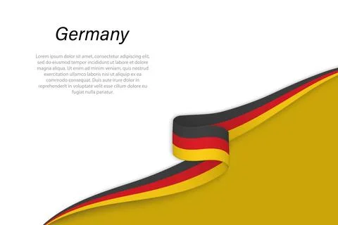 Wave flag of Germany with copyspace background Stock Illustration