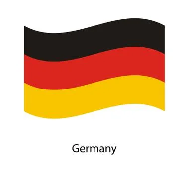 Wave flag of Germany Stock Illustration