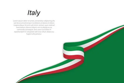 Wave flag of Italy with copyspace background Stock-Illustration