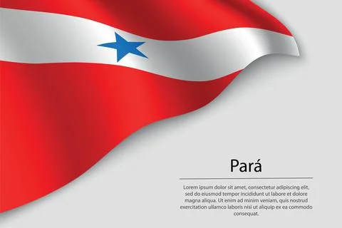 Wave flag of Para is a state of Brazi Illustrazione stock