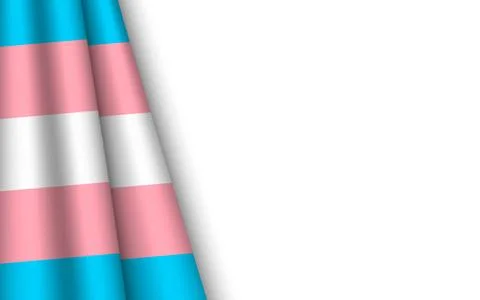 Wave flag of Transgender pride with copyspace background. Stock Illustration