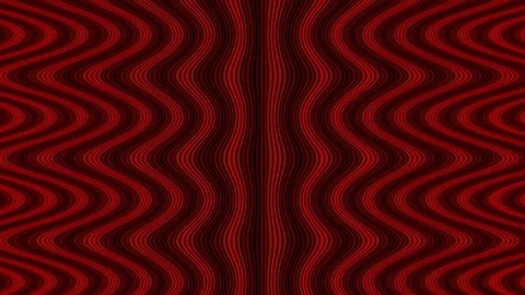 Wave flow digital pattern, rotating optical illusion, red color video background Stock Footage 76411910