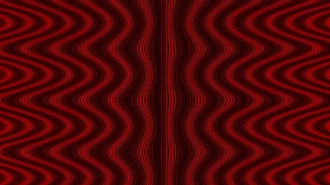 Wave flow digital pattern, zig zag optical illusion, red color video background Stock Footage 76406568