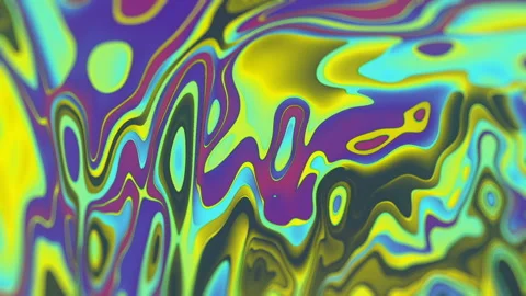 Wave flow iridescent pattern design. 3d rendering loop animation HD Stock Footage 167210237