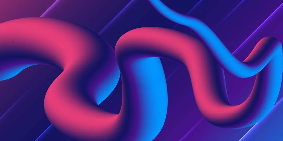 Wave Flow Shape. Abstract Background. Modern Colorful Liquid. Stock Illustration