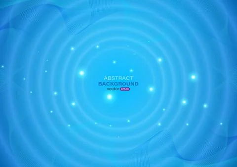 Wave flow smooth lines blue abstract background Stock Illustration